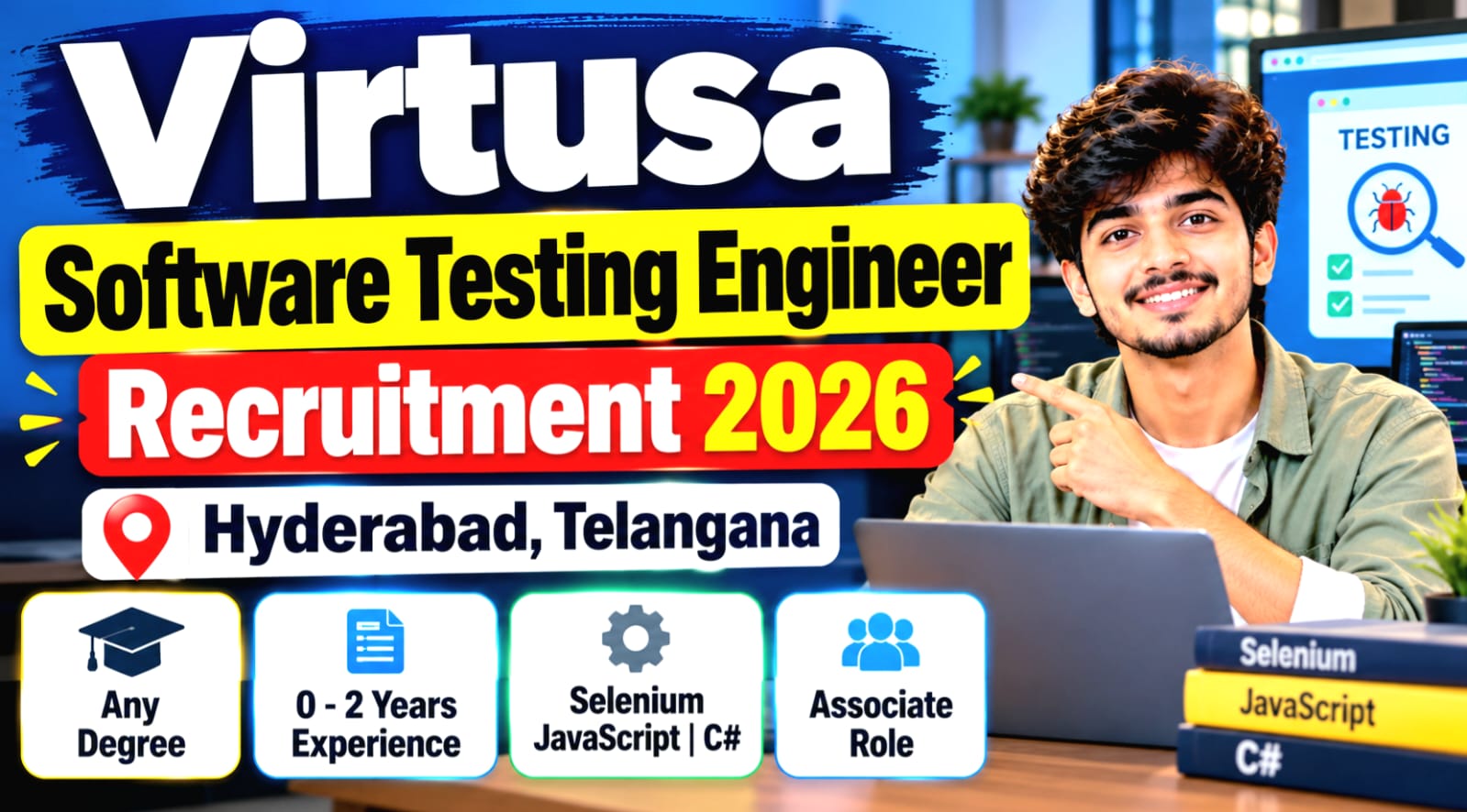 Virtusa Associate Software Testing Engineer Recruitment 2026 – Hyderabad