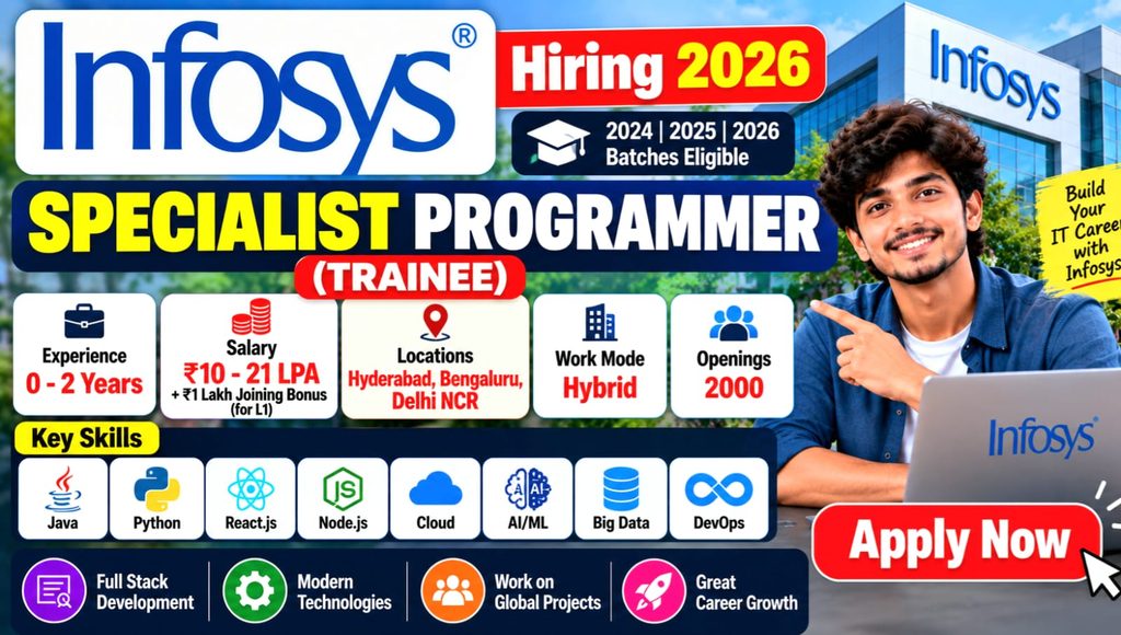 Infosys Specialist Programmer Trainee Recruitment 2026